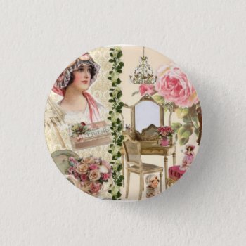 Vintage Romance Button by Countrypumpkin at Zazzle