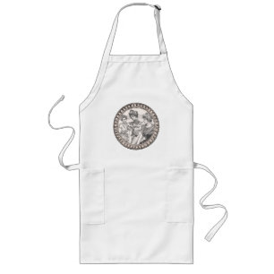  Vintage Romance Couple: Antique Roses Girly Love Long Apron