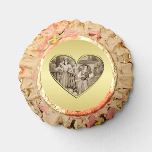 Vintage Romance couple man and woman gold Reeses Peanut Butter Cups