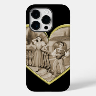 Vintage Romance couple, man and woman love Case-Mate iPhone 14 Pro Case