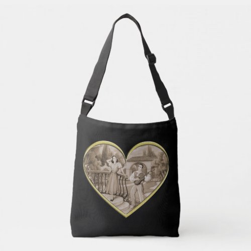 Vintage Romance couple man and woman love Crossbody Bag