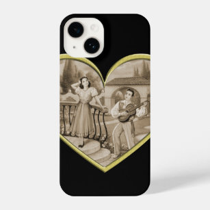 Vintage Romance couple, man and woman love iPhone 14 Case