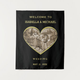 Vintage Romance couple, man and woman love Tapestry