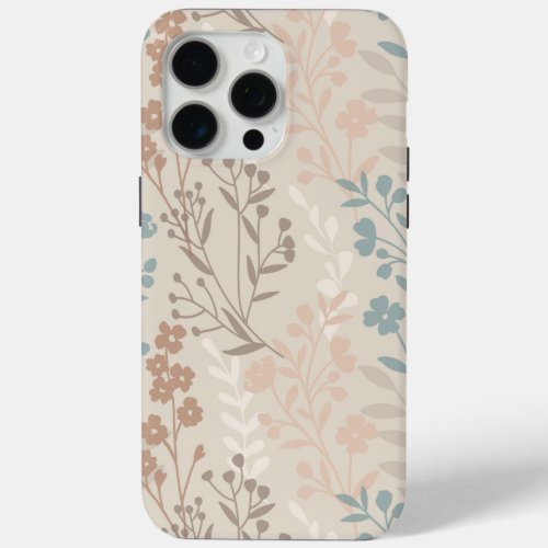 Vintage Romance Flower Floral Seamless Pattern iPhone 15 Pro Max Case