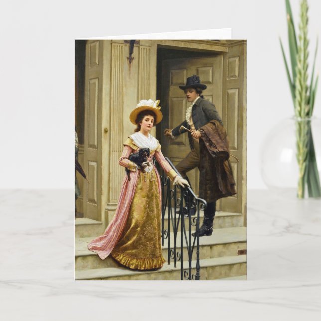 Vintage Romance Greeting Card (Front)