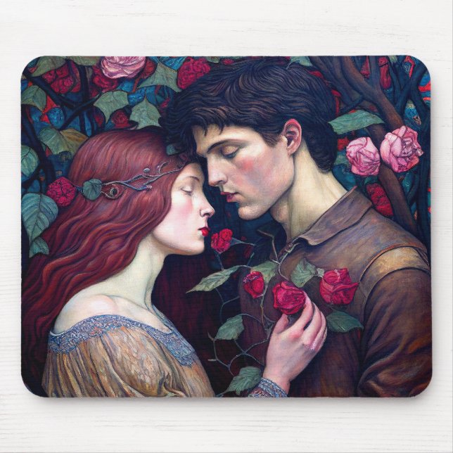  Vintage Romance Romantic Lovers Couple  Mouse Pad (Front)