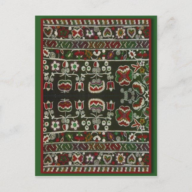 Vintage Romanian embroidery Postcard (Front)