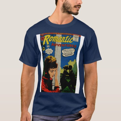 Vintage Romantic Adventures Cover 3 T_Shirt