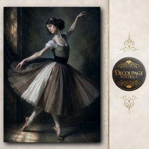 Vintage Romantic Ballet Dancer Tissue Paper