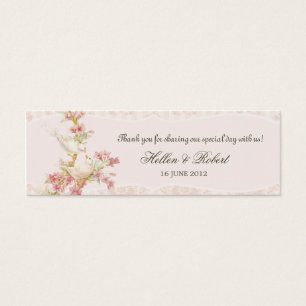 Vintage Romantic Birds in Love Wedding Favor Tag