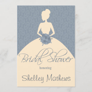 vintage romantic bride  bridal shower invitation