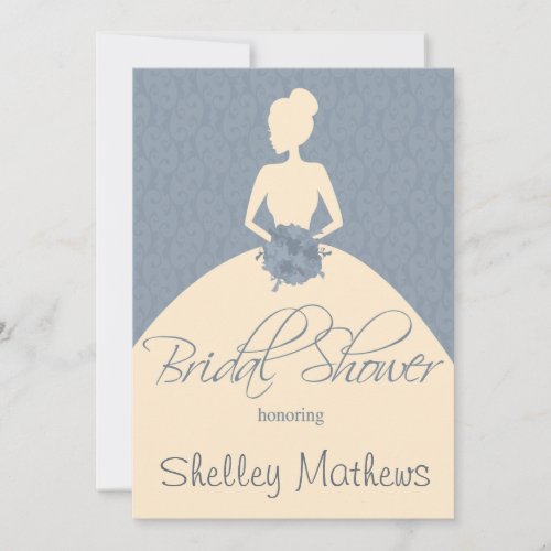 vintage romantic bride  bridal shower invitation