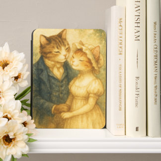 Vintage Romantic Cat Pride and Prejudice inspired Kindle Cover