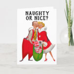 VINTAGE ROMANTIC CHRISTMAS CARD FOR WIFE<br><div class="desc">NAUGHTY OR NICE? YOU KNOW WHICH ONE I PREFER CARD</div>