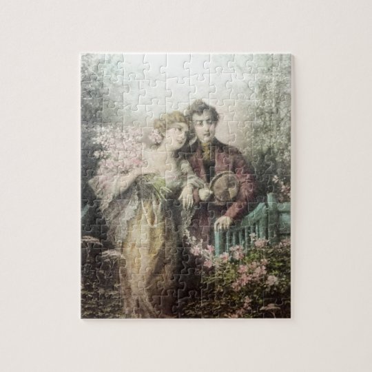 VINTAGE ROMANTIC COUPLE JIGSAW PUZZLE