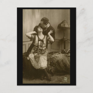 Vintage Romantic Couple Postcard