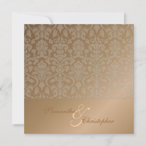 Vintage + Romantic Damask Wedding Invitations