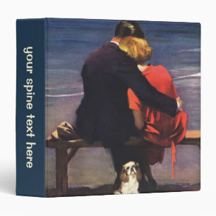 Vintage Romantic Love, Romance on the Beach 3 Ring Binder
