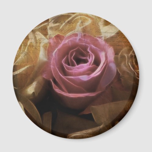 Vintage Romantic One of a Kind Love A Single Rose Magnet