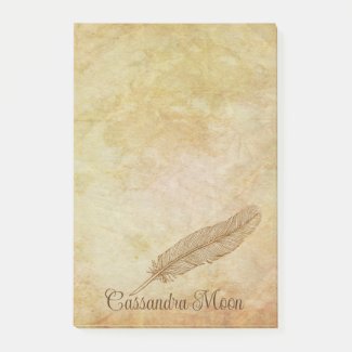 Vintage Romantic Parchment Quill Pen Personalized
