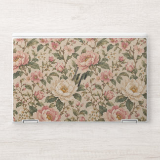 Vintage Romantic Peony & Rose Garden Pattern HP Laptop Skin