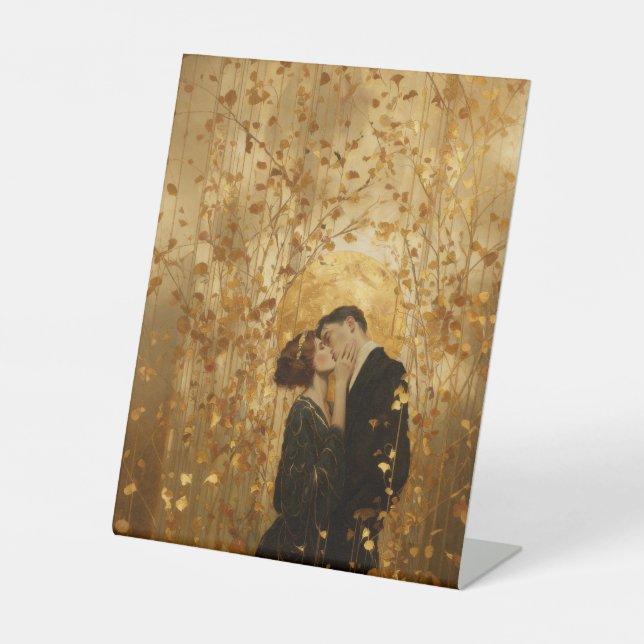 Vintage Romantic Portrait Pedestal Sign (Front)
