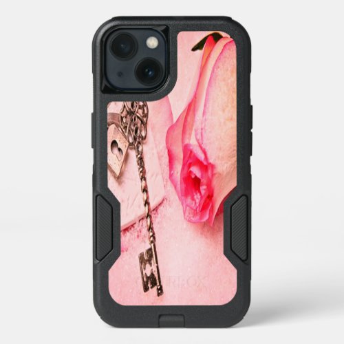 Vintage Romantic Rose Chic Hearts and Love iPhone 13 Case