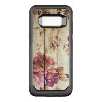 Vintage Romantic Roses on Wood OtterBox Commuter Samsung Galaxy S8 Case