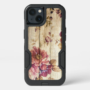 Vintage Romantic Roses on Wood iPhone 13 Case