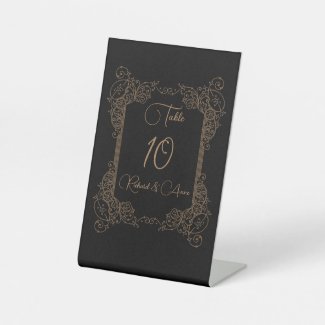 Vintage Romantic Steampunk Fairytale Table Number
