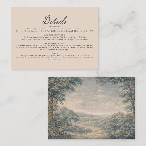Vintage Romantic tapestry Wedding Details