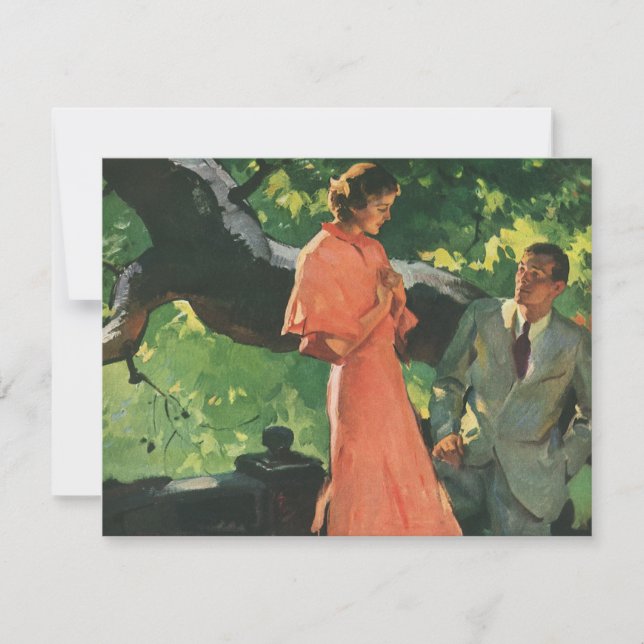 Vintage Romantic Wedding Proposal Invitation (Front)