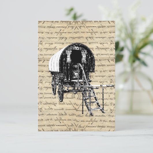 Vintage Romany Gypsy wagon (Standing Front)