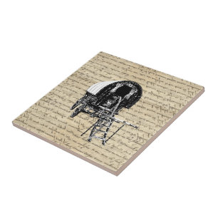 Vintage Romany Gypsy wagon Ceramic Tile