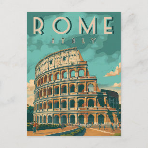 Vintage Rome Colosseum Postcard