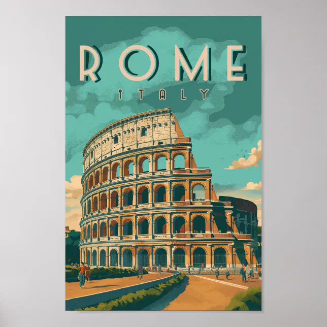 Vintage Rome Colosseum Poster | Zazzle