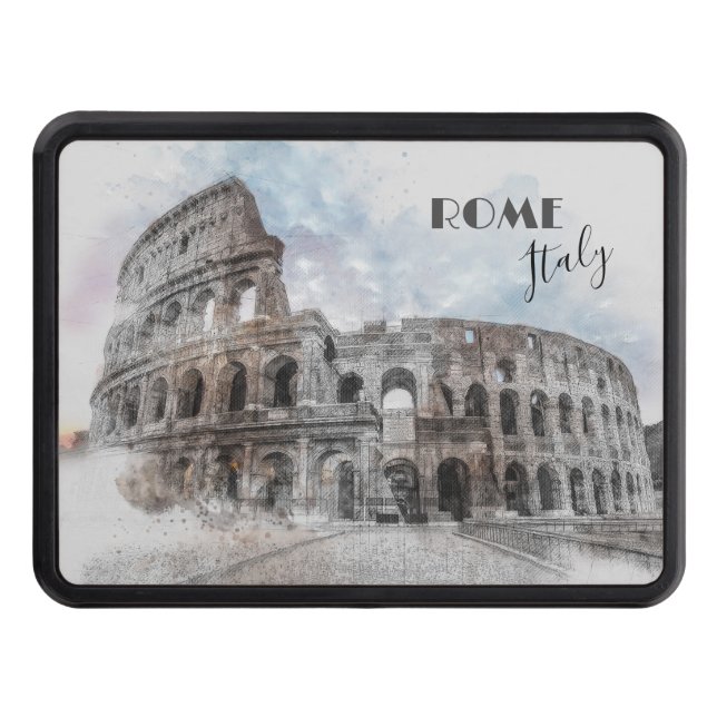 Vintage Rome Colosseum Travel Hitch Cover – Italy  (Front)