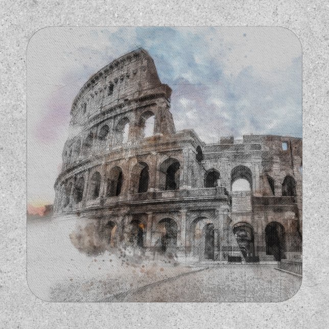 Vintage Rome Colosseum Travel Patch – Italian Land (Front)
