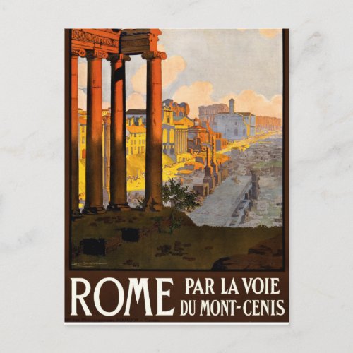 Vintage Rome Italy Architecture Travel Tourism Postcard