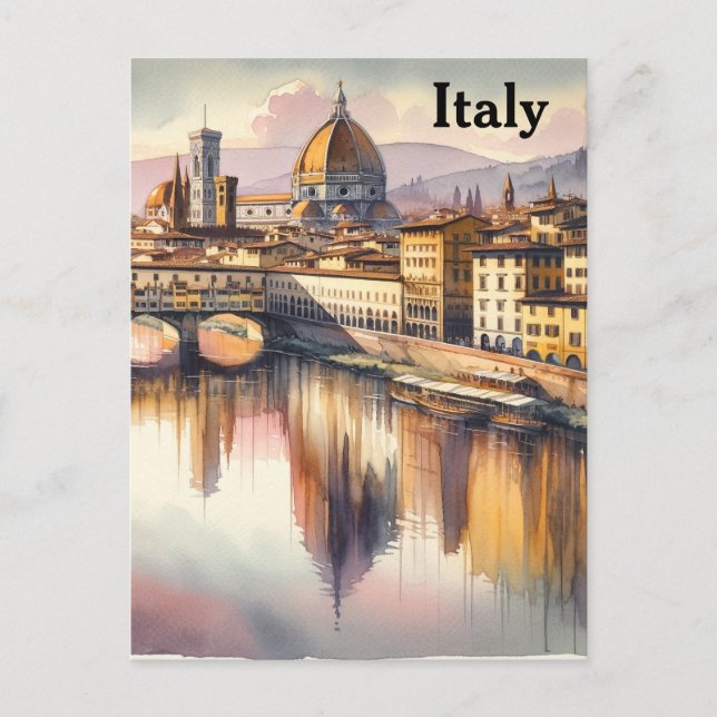 Vintage Rome Italy Architecture Travel Tourism Postcard (Front)