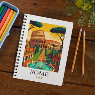 Vintage  Rome Italy Colosseum Travel Notebook