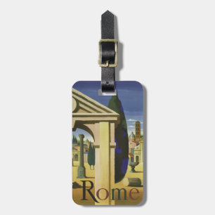 Vintage Rome Italy custom luggage tag