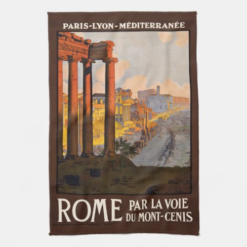 Vintage Rome Italy hand towel