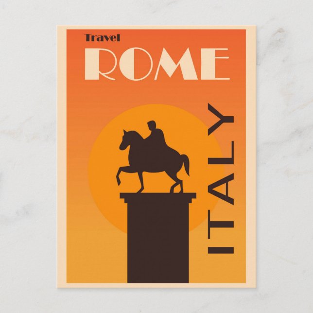 Vintage Rome Italy Travel Postcard (Front)