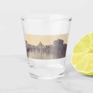 Vintage Rome Tiber Castle And Vatican Fine Art Shot Glass