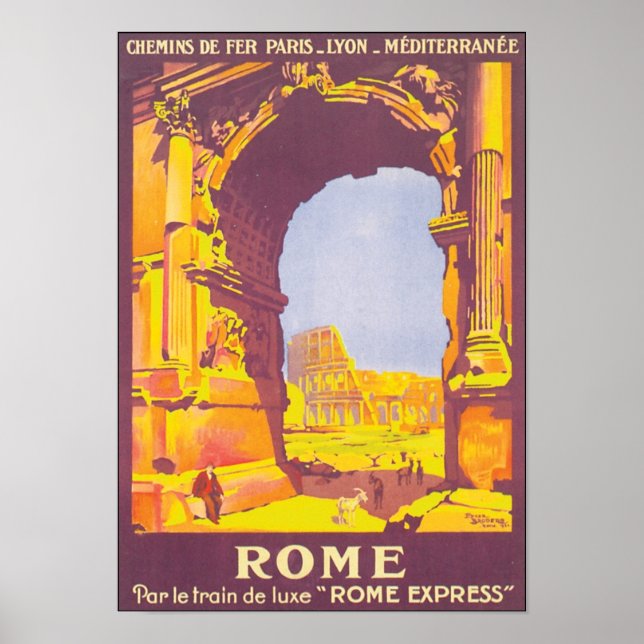Vintage Rome Travel Poster (Front)