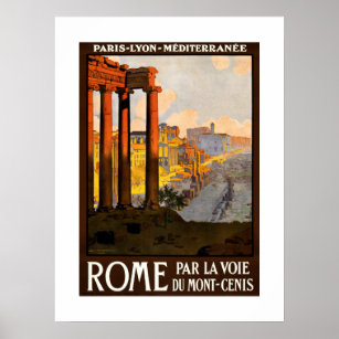 Vintage Rome   Travel  Poster