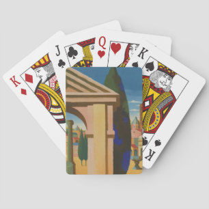 Vintage Rome Travel Poster Art Poker Cards