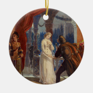 Vintage Romeo and Juliet Painting (1861) Ceramic Ornament