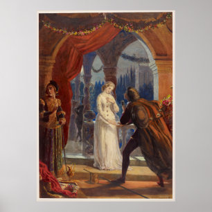 Vintage Romeo and Juliet Painting (1861) Poster